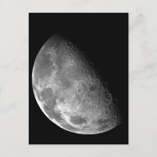 Cartão Postal Imagem de meia lua preta e branca