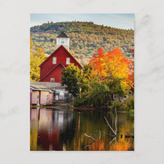 Cartão Postal Imagem de outono - Grist Mill Ashland New Hampshir