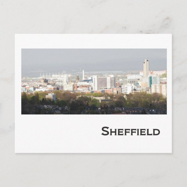 Cartão Postal Imagem de Paisagem de Sheffield (Frente)