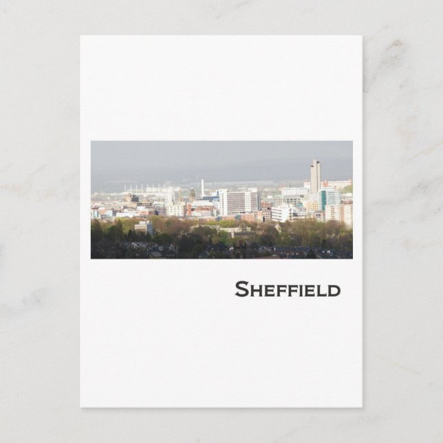 Cartão Postal Imagem de Paisagem de Sheffield (Frente)