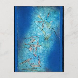 Cartão Postal Imagem de Peixe por Paul Klee