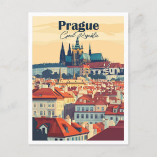 Cartão Postal Imagem de Praga Trabalho de arte Viagem Place