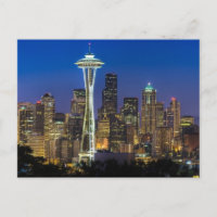 Imagem de Seattle Skyline nas horas da manhã.