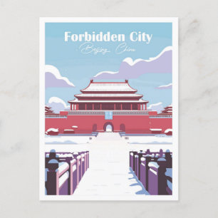 Cartão Postal Imagem de Viagem da Cidade Proibida na China