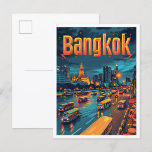Cartão Postal Imagem de Viagem de Arte em Bangkok na Tailândia