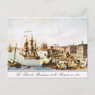 Cartão Postal Imagem de Vintage, Porto Bordéus 1820