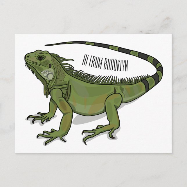 Cartão Postal Imagem do desenho de Iguana (Frente)