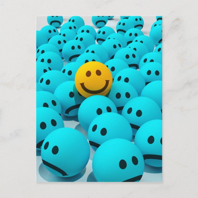 Cartão Postal Imagem do divertimento da cara (Frente)