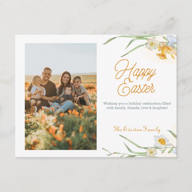 Cartão Postal Imagem do felz pascoa (Frente)