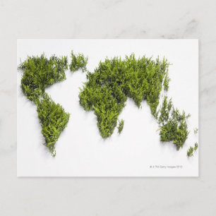 Cartão Postal imagem do mapa mundial