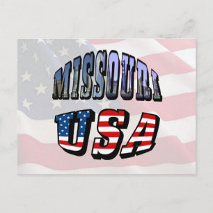 Cartão Postal Imagem do Missouri e texto dos EUA