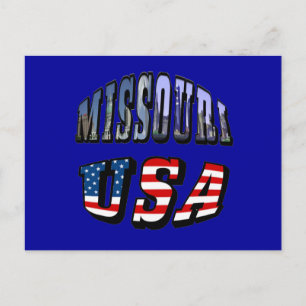 Cartão Postal Imagem do Missouri e texto dos EUA