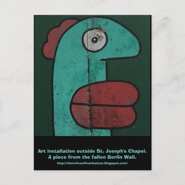 Cartão Postal Imagem do Muro de Berlim (Frente)