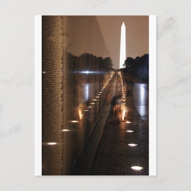 Cartão Postal Imagem do Muro Memorial dos Veteranos do Vietnã (Frente)