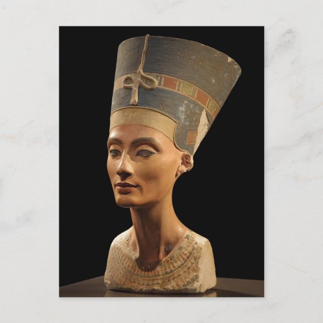 Cartão Postal Imagem do Nefertiti Bust no Museu Neues (Frente)
