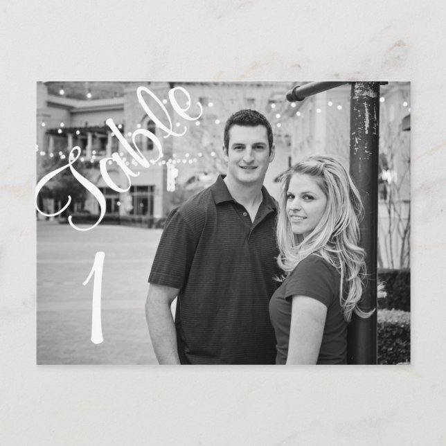 Cartão Postal Imagem do Número da Tabela (Frente)