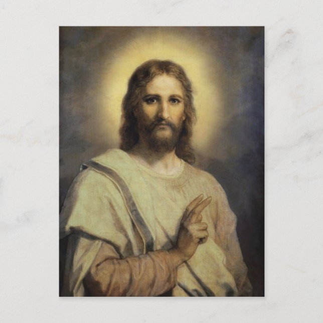 Cartão Postal Imagem do senhor - Heinrich Hofmann (Frente)