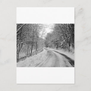 Cartão Postal Imagem em preto e branco da estrada country com ne