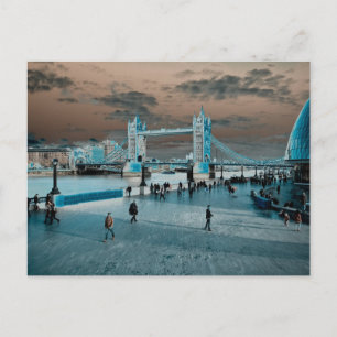 Cartão Postal Imagem em tons de selênio do South Bank de Londre