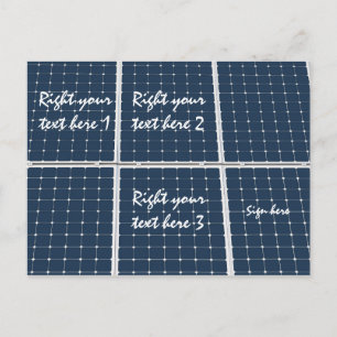 Cartão Postal Imagem engraçada de um painel de energia solar