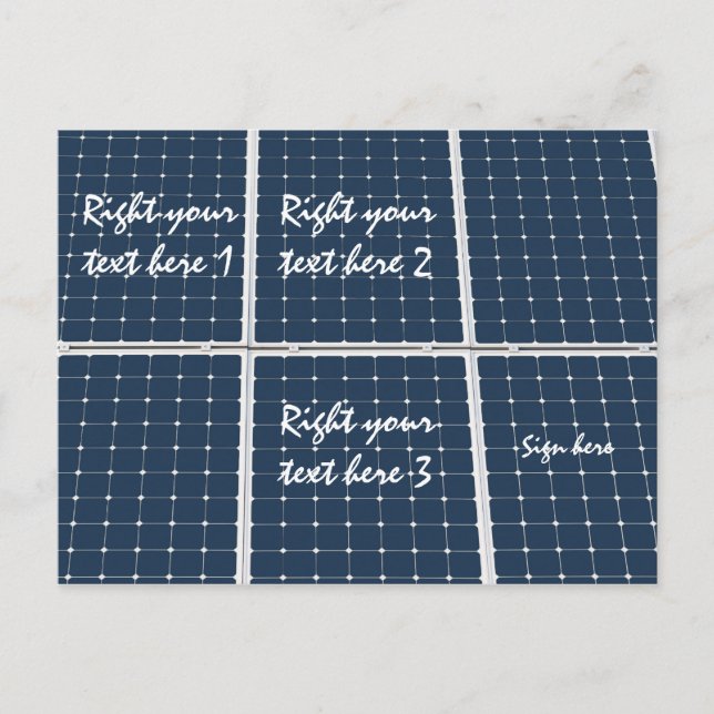 Cartão Postal Imagem engraçada de um painel de energia solar (Frente)