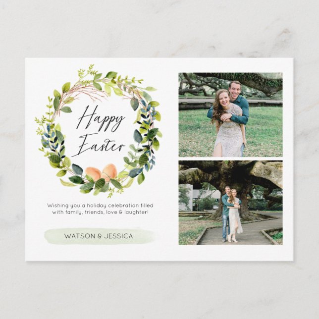 Cartão Postal Imagem Feliz Páscoa (Frente)