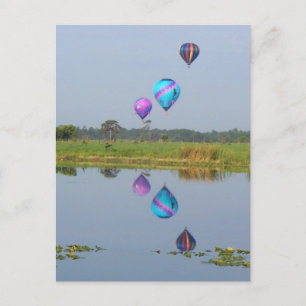 Cartão Postal Imagem fotográfica colorida dos balões de ar que