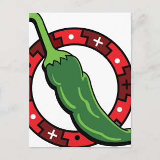 Cartão Postal Imagem Gráfica Vermelho Verde do Anel Vermelho.png