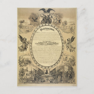 Cartão Postal Imagem ilustrada da proclamação da emancipação
