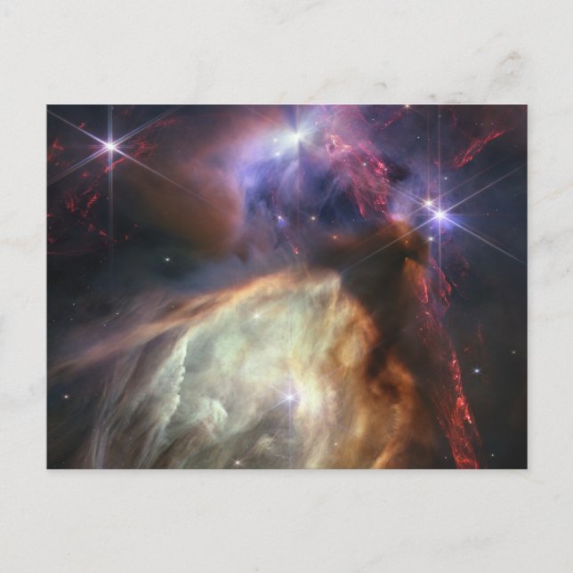 Cartão Postal Imagem JWST de estrelas Rho Ophiuchi (Frente)