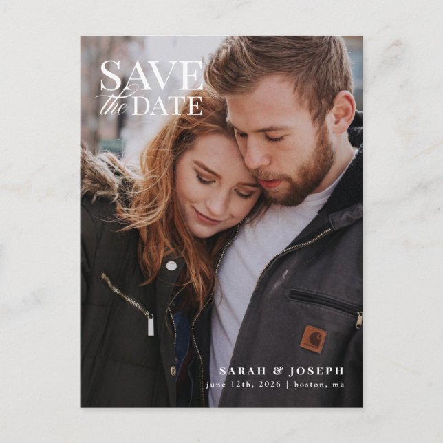 Cartão Postal Imagem Moderna Elegante Salva o Cartão-Postal de D (Frente)