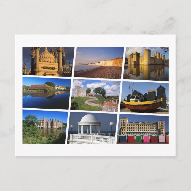 Cartão Postal Imagem múltipla East Sussex (Frente)