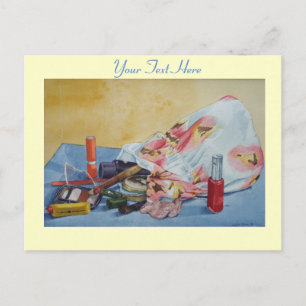 Cartão Postal imagem original de vida útil de vintage maup bag