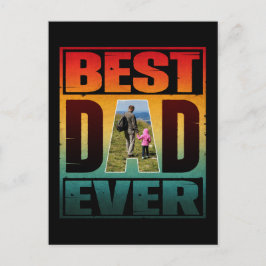 CARTÃO POSTAL IMAGEM PERSONALIZADA DO MELHOR PAI NUNCA