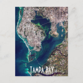 Cartão Postal Imagem por Satélite Tampa Bay Florida