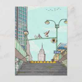 Cartão Postal Imagem Whimsical Metro Stop Manhattan NYC