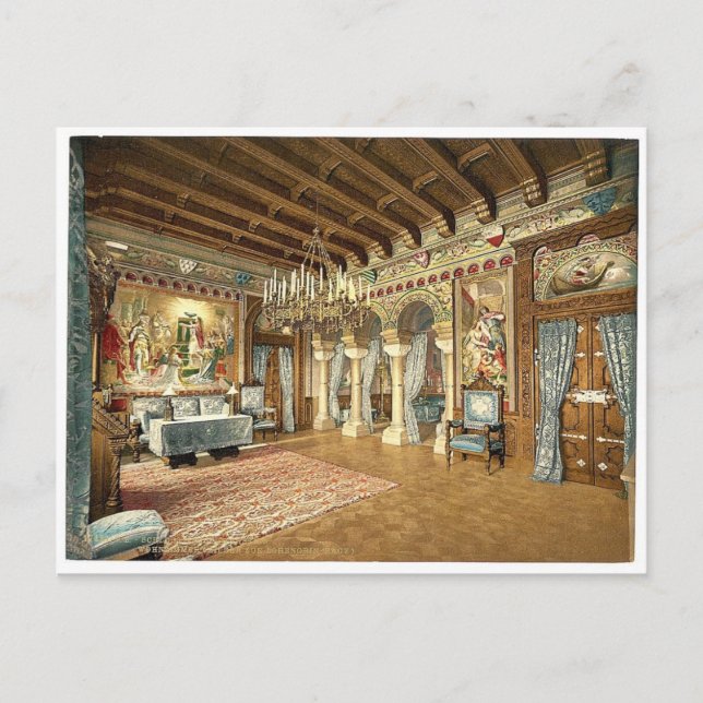 Cartão Postal Imagens da história de Lohengrin, sala de desenho, (Frente)