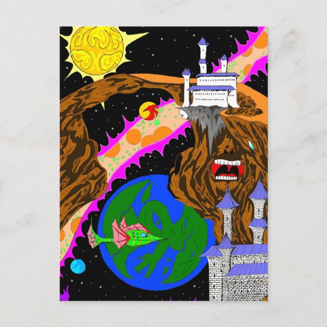 Cartão Postal Imagens ocultas de fantasia (Frente)