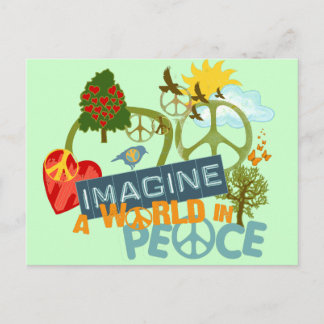 Cartão Postal Imagine um mundo em paz