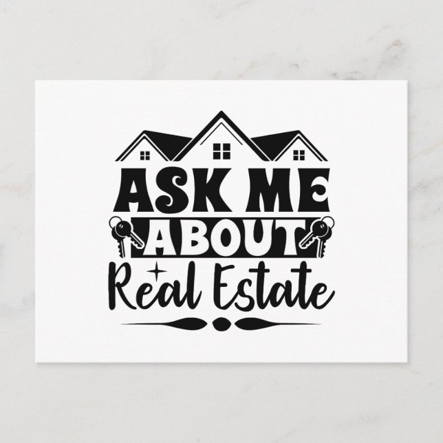 Cartão postal Imobiliário do Marketing de Propried (Frente)
