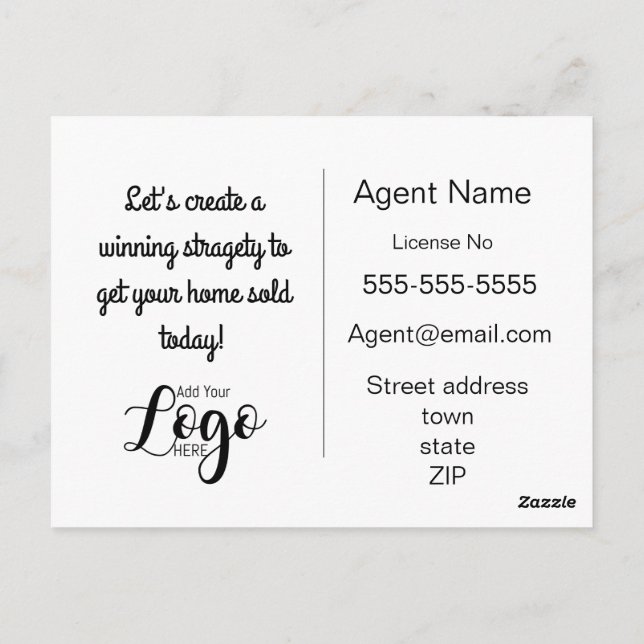 Cartão Postal imóvel engraçado fareje sua próxima casa cachorro (Verso)