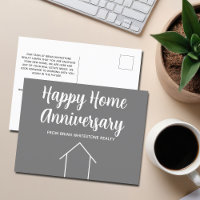 Imóvel Feliz Aniversário Casa Personalizada Cinza