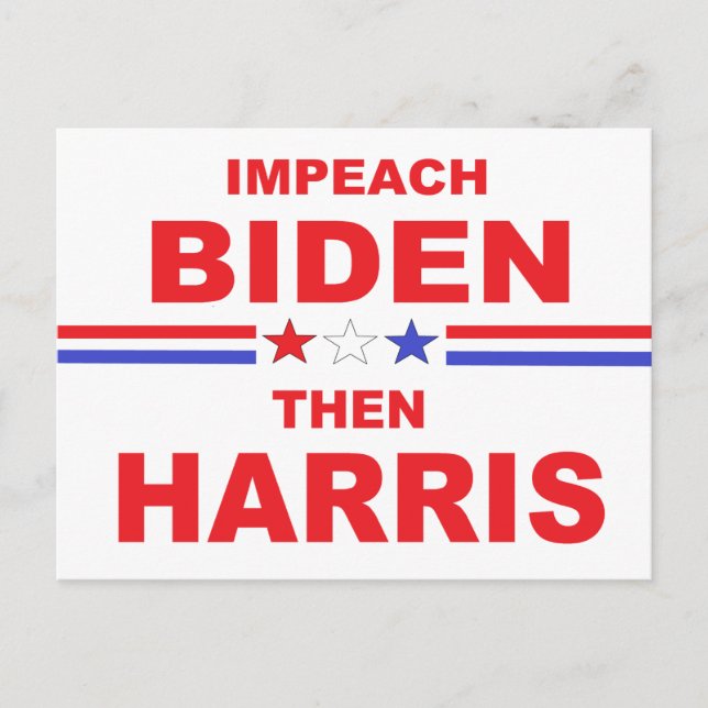 Cartão Postal Impeach Biden then Harris (Frente)