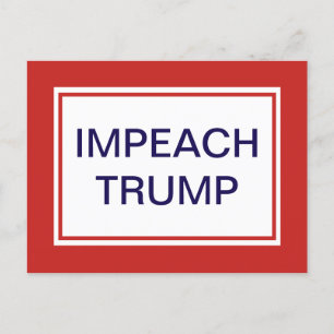 Cartão Postal Impeach Trump Red and White