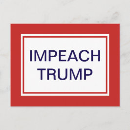 Cartão Postal Impeach Trump Red and White