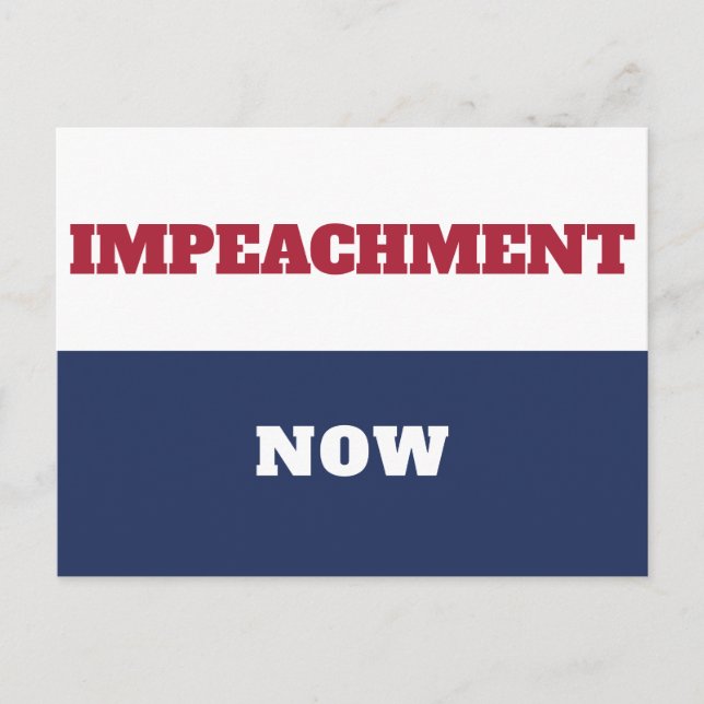 Cartão Postal Impeachment Agora Anti-Trumpismo (Frente)