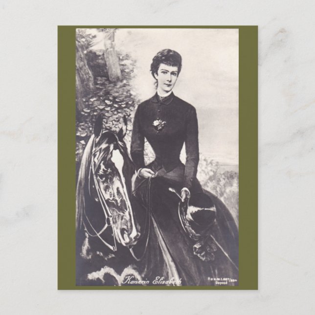 Cartão Postal Imperatriz Elisabeth andando de lado #059SS (Frente)
