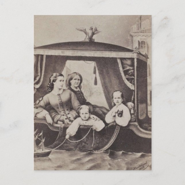 Cartão Postal Imperatriz Elisabeth, Áustria, Sissi, em Veneza (Frente)