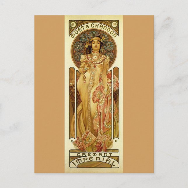 Cartão Postal Imperial Champagne - Art Nouveau (Frente)