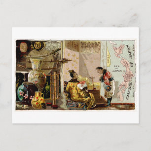 Cartão Postal Império do Japão de 1889